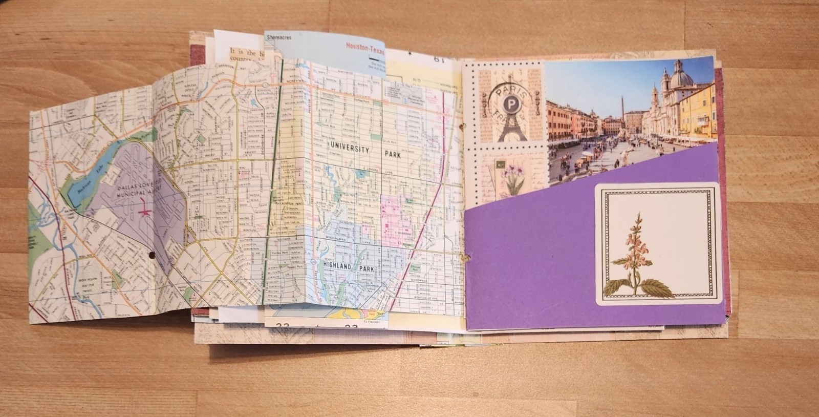 Junk Journal Travel Theme Handmade 54 pages