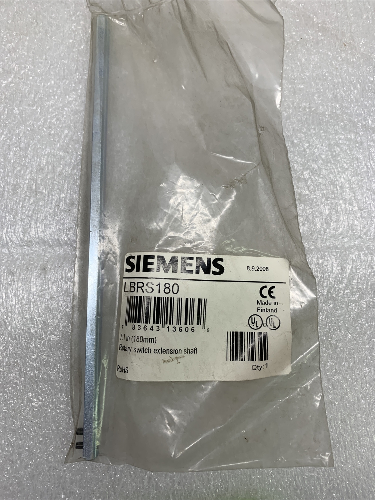 Siemens LBRS180 Roatry Switch Extension Shaft 7.1 in (180mm),FREE SHIPPING