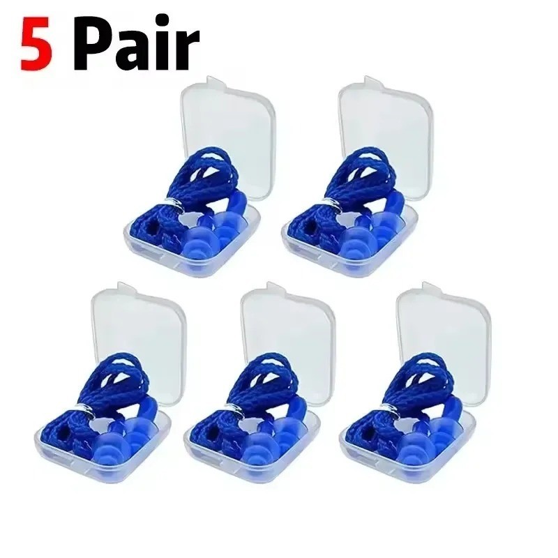Corded Ear Plugs Soft Silicone Reusable Earplugs Noise Cancelling Safe Hearing