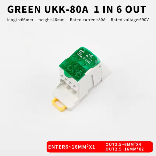 DIN Rail Power Distribution Block 80A 160A 250A 400A Terminal Connector Box
