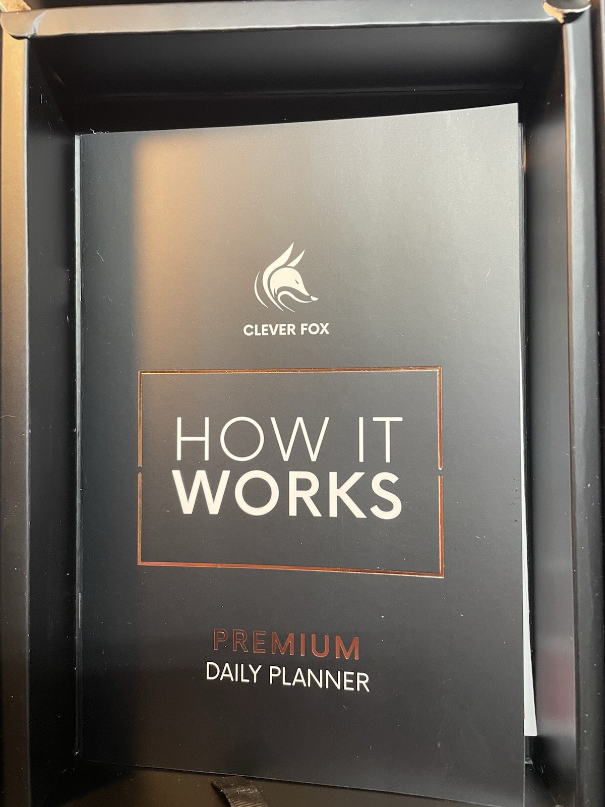Clever Fox Planner Daily Premium Edition – Luxurious Daily Planner Blue
