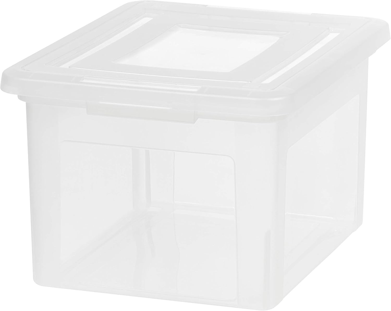 Plastic File Box with Lid, Document Storage Box, Storage Container, 1-Piece Set