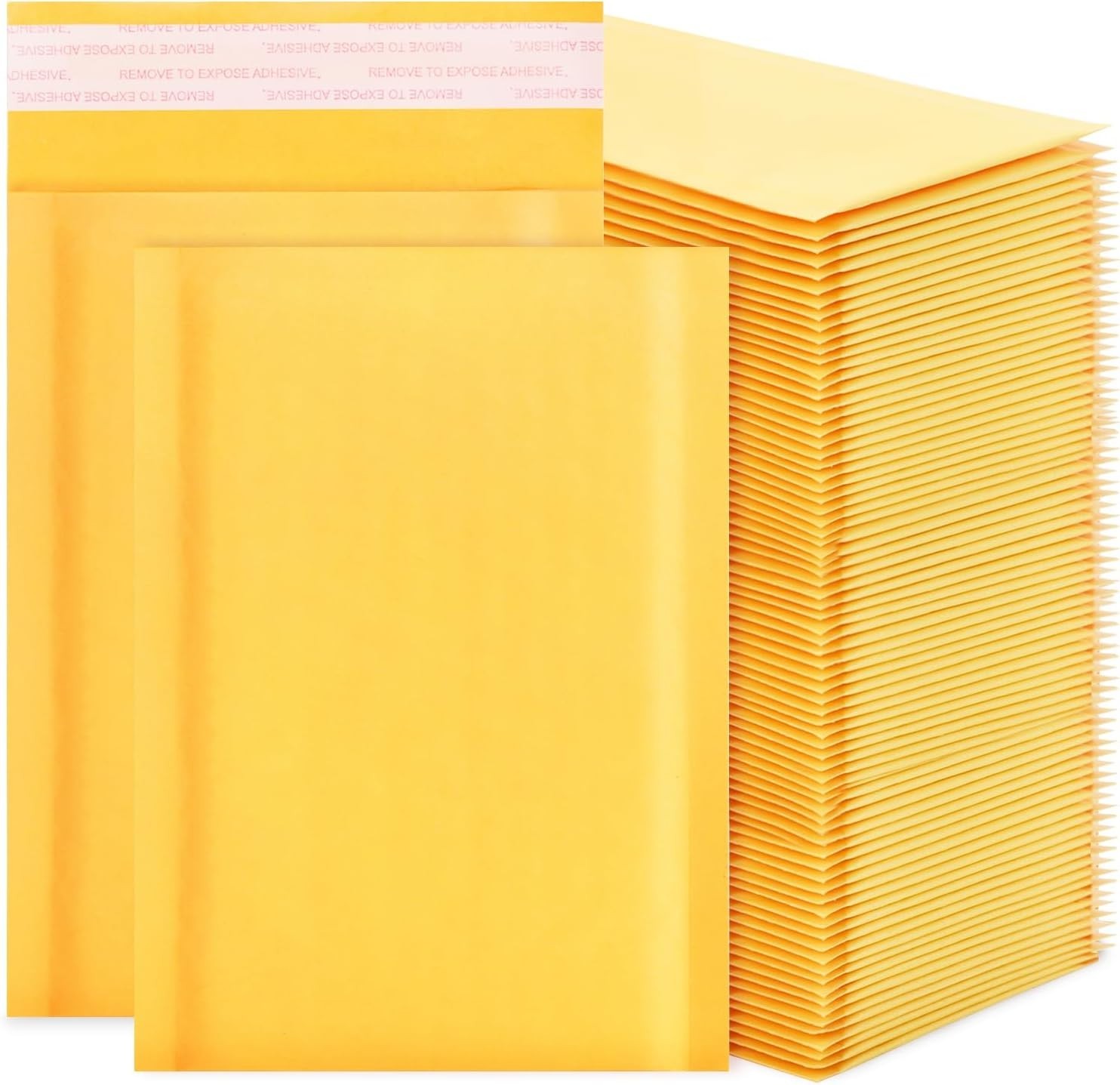 Kraft Bubble Mailers 4x7inch 100Pack Yellow Self-Seal Padded Envelopes Bubble…