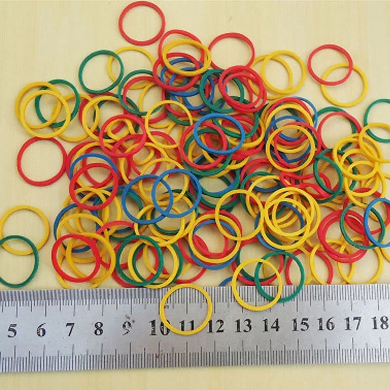 100Pcs Colorful Elastic Rubber Bands High Stretch School Office Home DIY