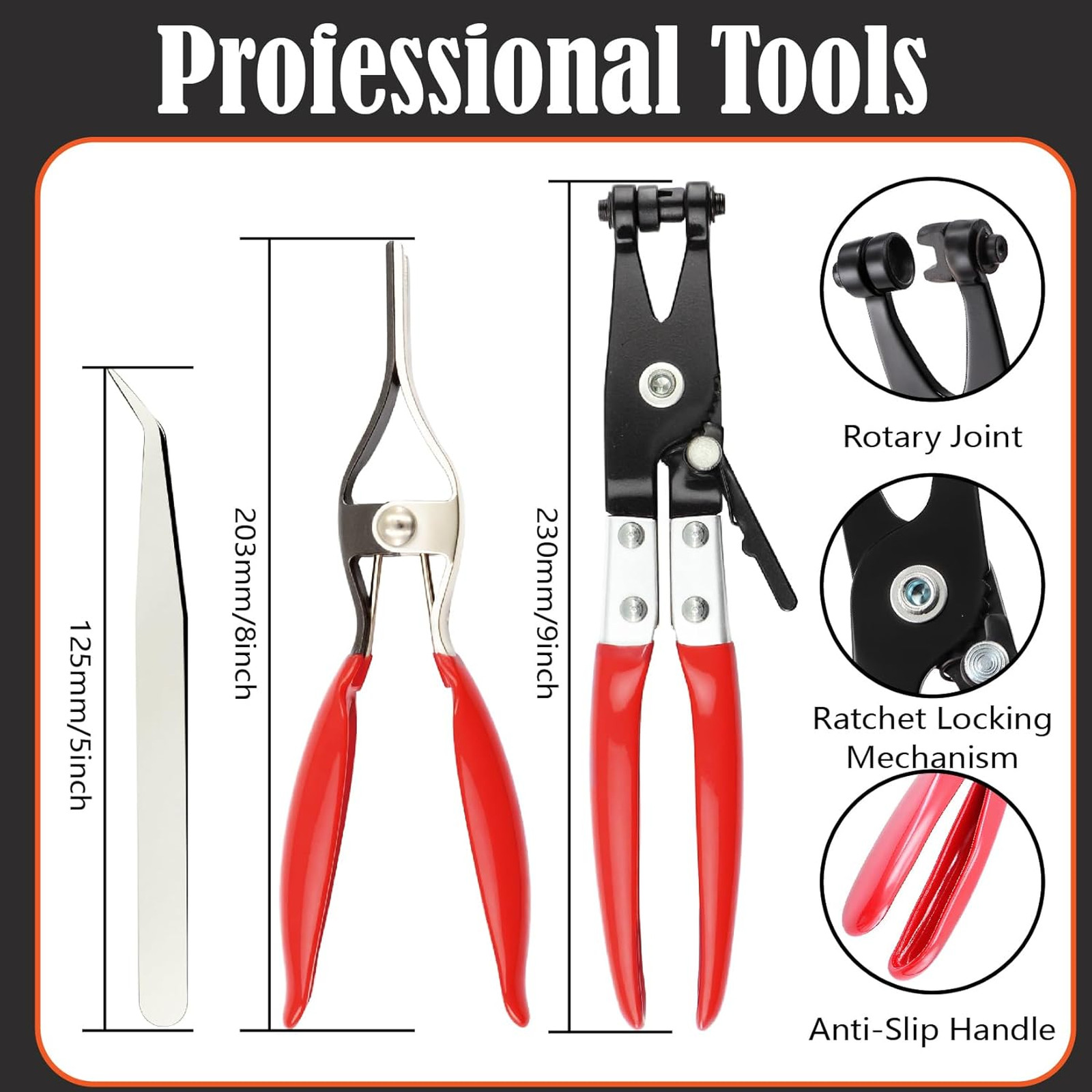 327Pcs 6-38mm Spring Hose Clamps Assortment Kit with Spring Clamp Plier,Hose