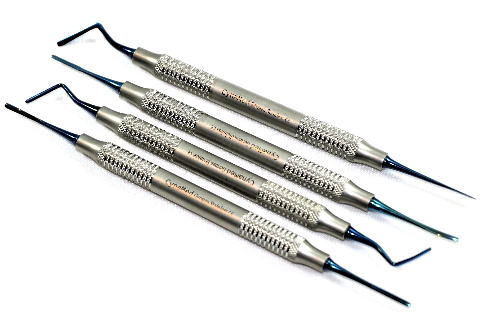 GERMAN Dental Composite Filling Instrument 4pc Set Precise Blue Tip Light Weight