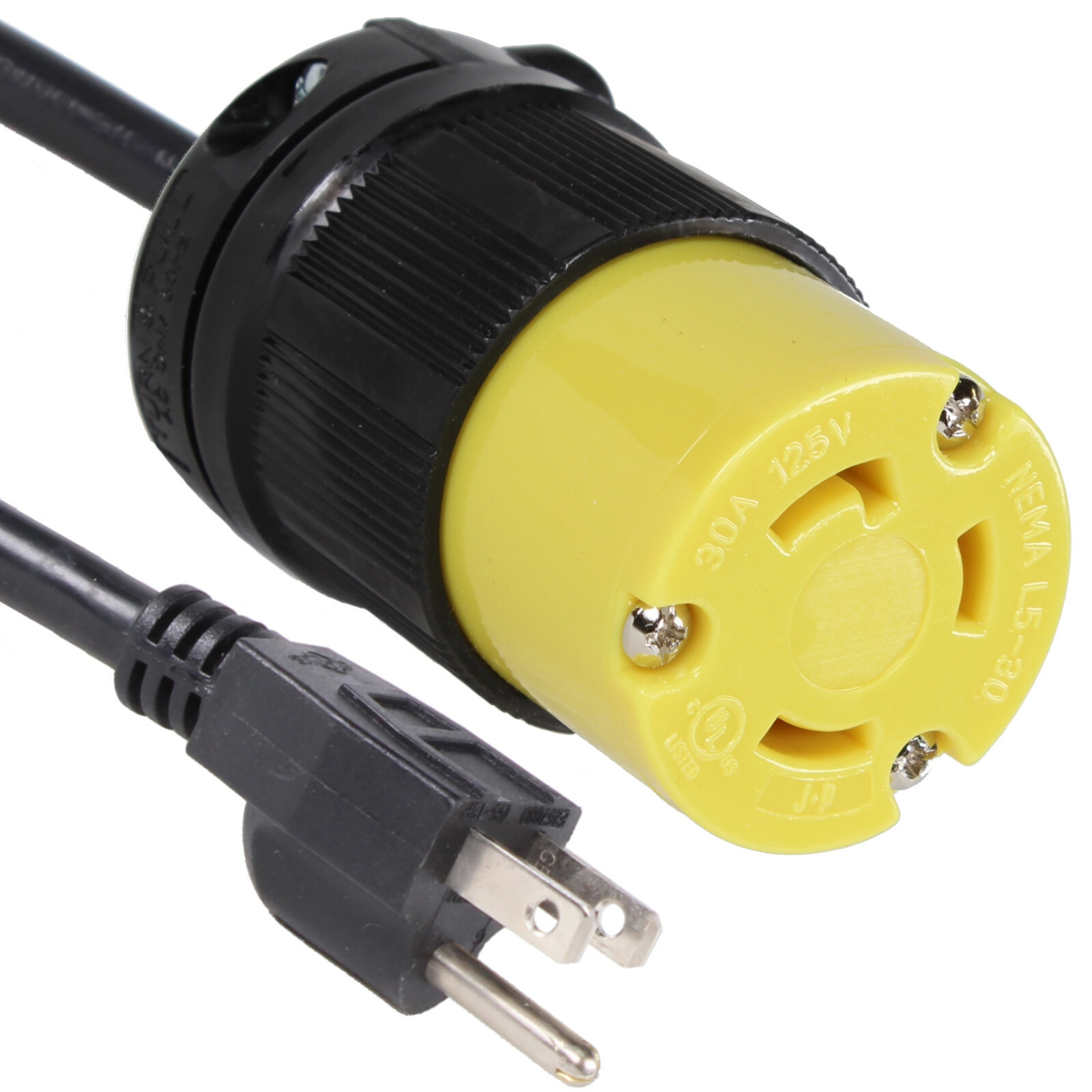 15A to 30A 110 Volt RV Boat Trailer 24″ Inch Adapter Power Cord 515P L530R 120V