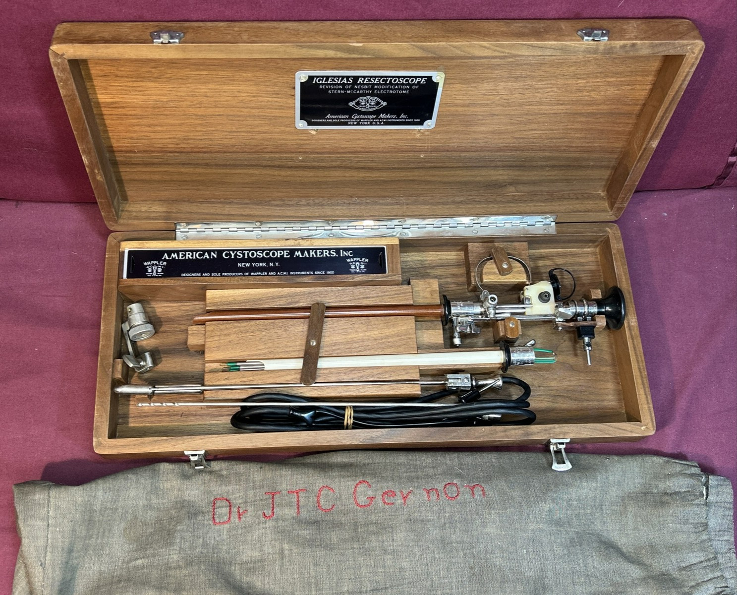 Vtg ACMI Iglesias Resectoscope Cystoscope Urology Surgical Instrument Set Oddity