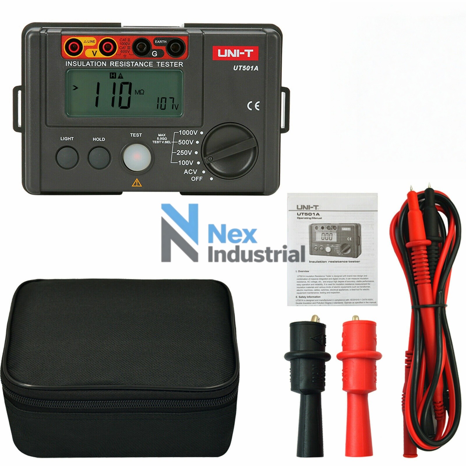 1PC NEW UNI-T UT501A 1000V Insulation Resistance Meter Ground Tester Megohmmeter