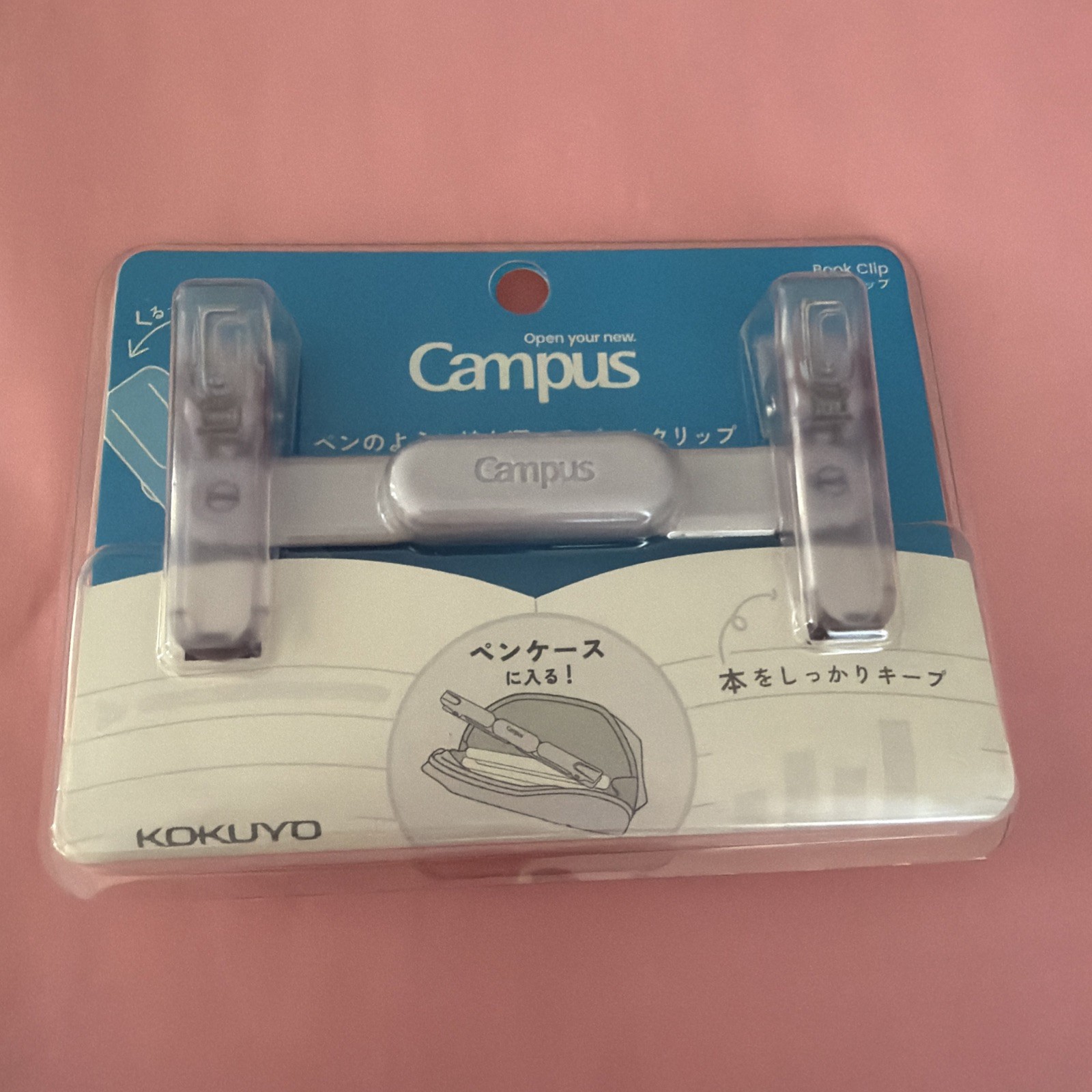 Kokuyo Campus Portable Book Clip Pen-Style Bookmark Clip Purple AMBC-H01V