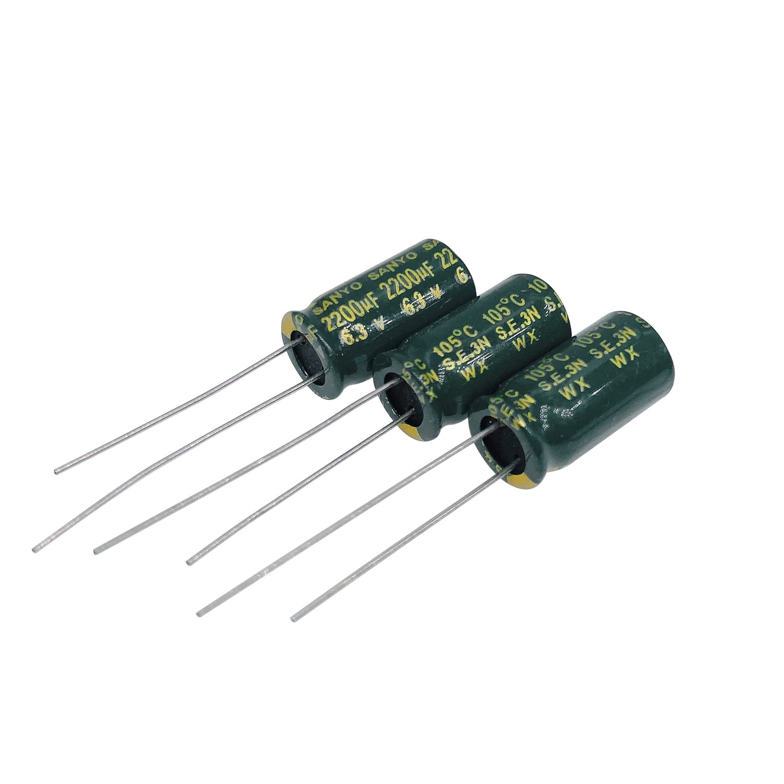 10psc 6.3V 2200UF Capacitor 8x16MM(0.31×0.63in) High Frequency Aluminum Elect…