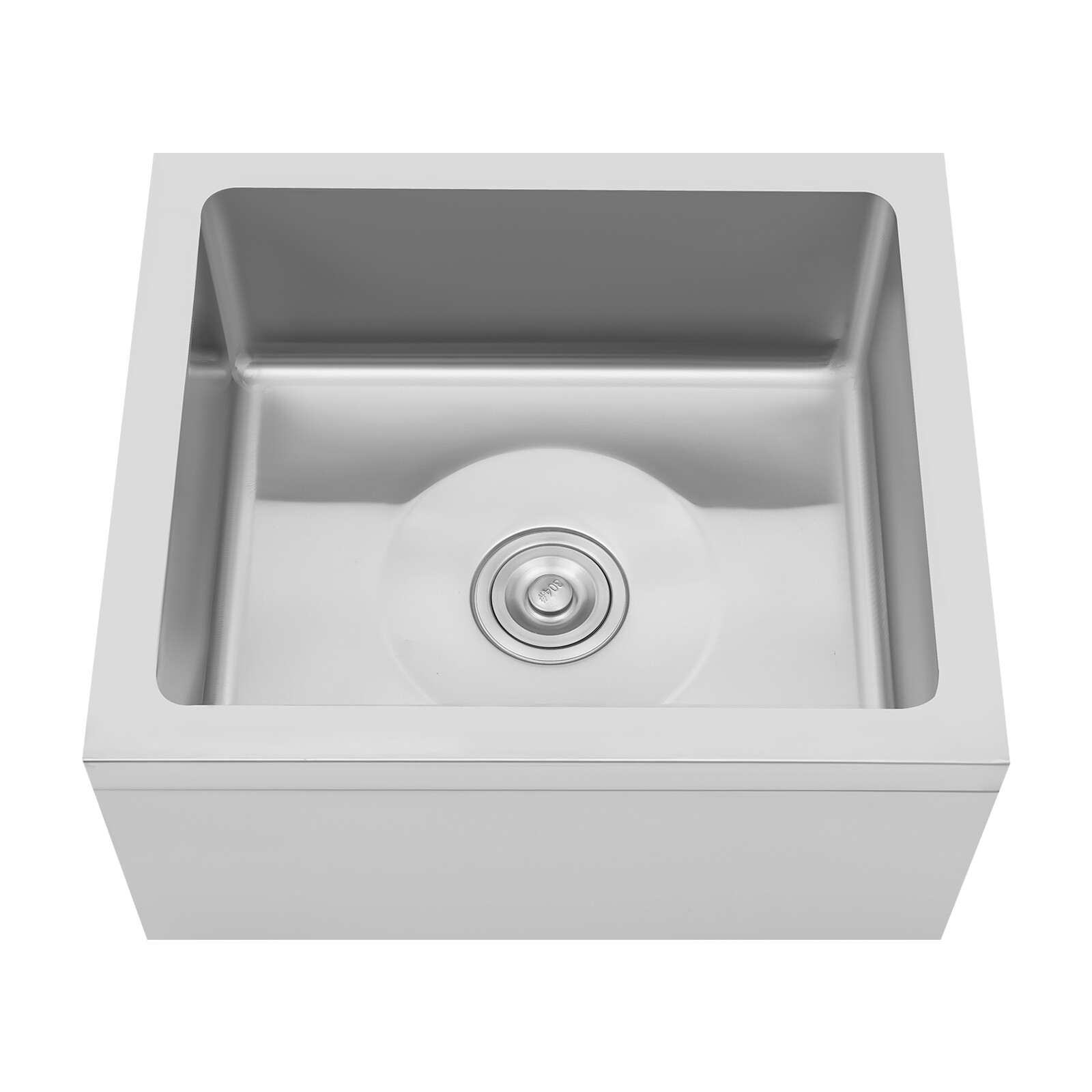 22″L x 19″W x 12″H Stainless Steel Mop Sink Utility Floor Mount Mop Basin Silver
