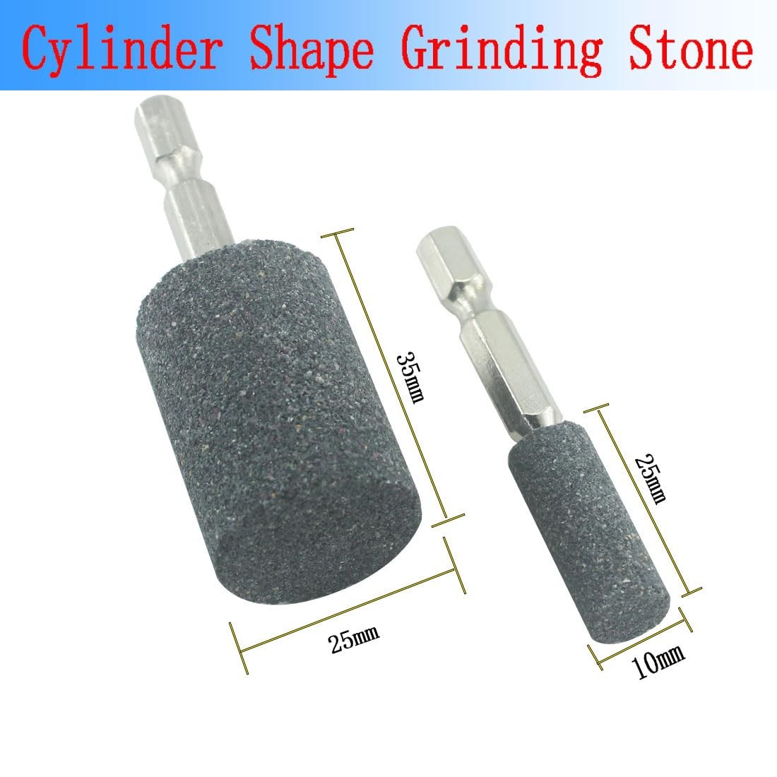 Luo ke 6 Pcs Rotary Grinding Stone, 1/4» Hex Shank Abrasive 6 millimeters