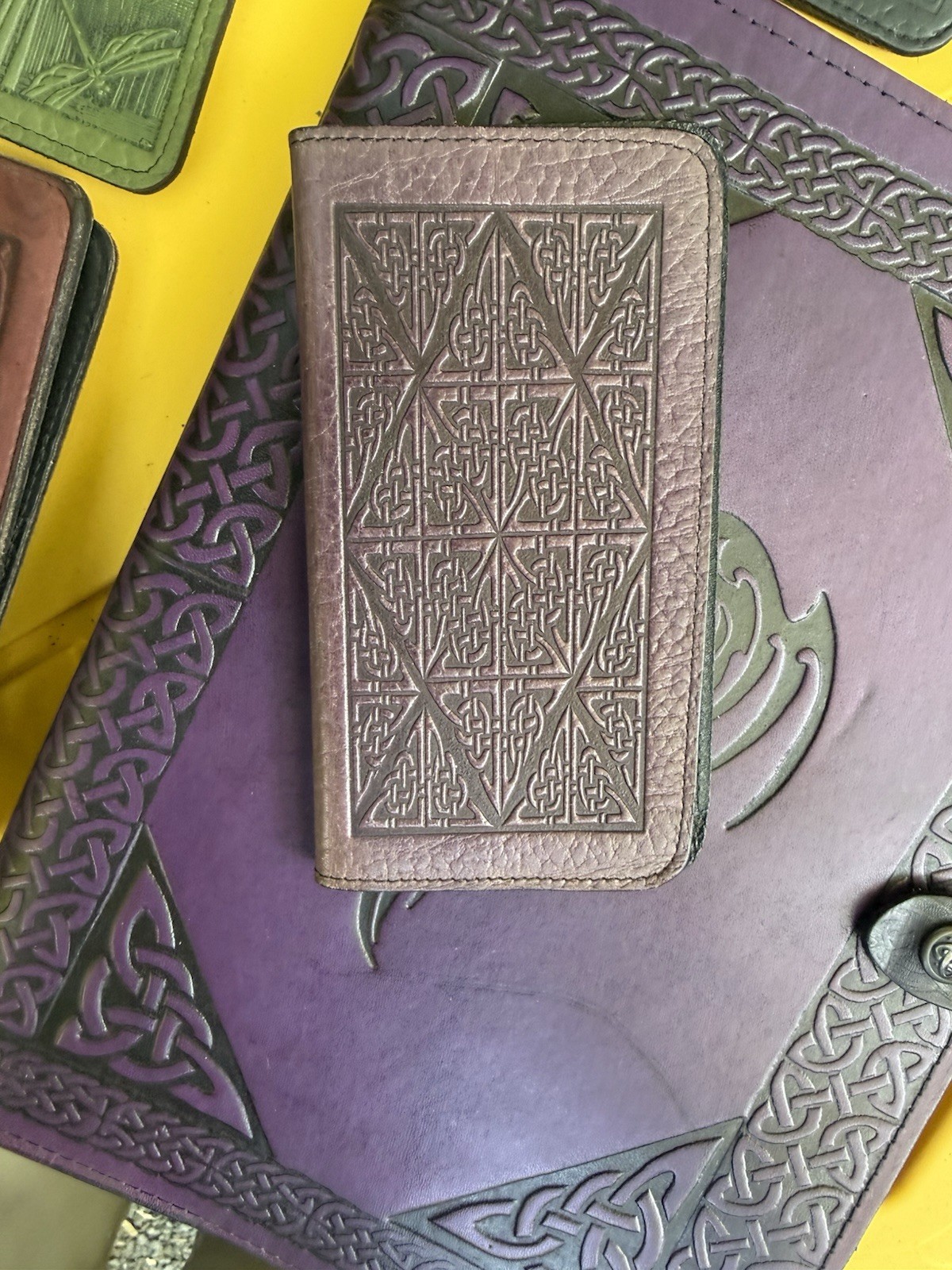 OBERON Design Celtic Leather Notebook Relief LOT COLLECTION Of 7 Pieces SEE PICS