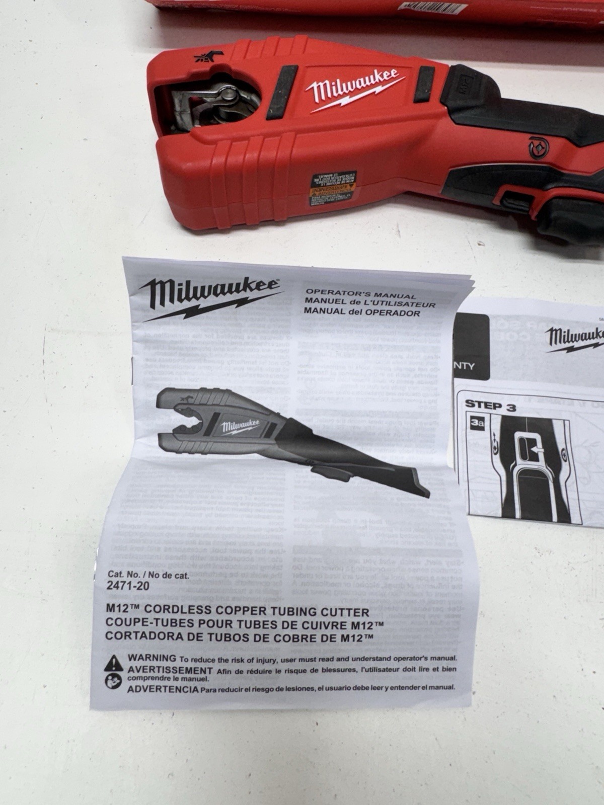 Milwaukee 2471-20 M12 Cordless Copper Tubing Cutter (Tool Only)