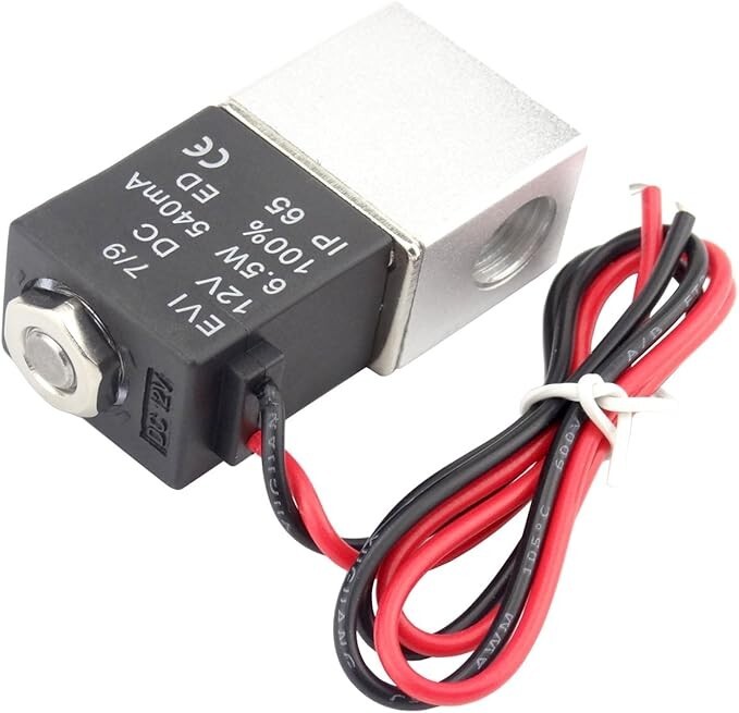2PCS 1/4″ Fast Response Electric Solenoid Valve Air Water DC 12V Normally Closed