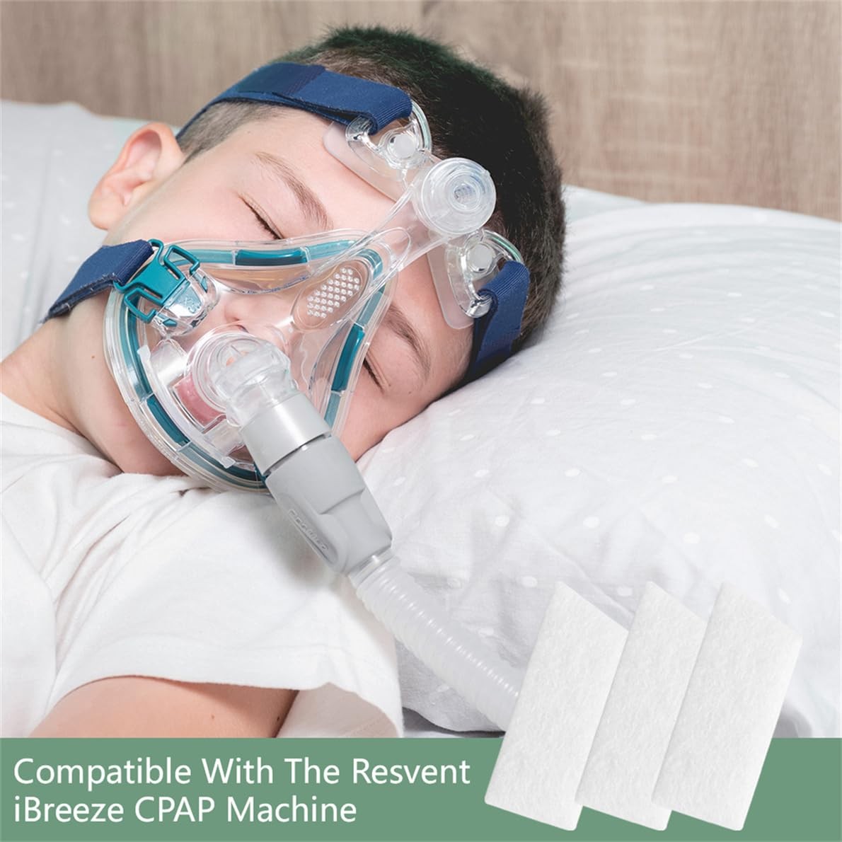 Resvent iBreeze CPAP Filters 20 Pack Disposable Standard 1.9 x 0.8in, White