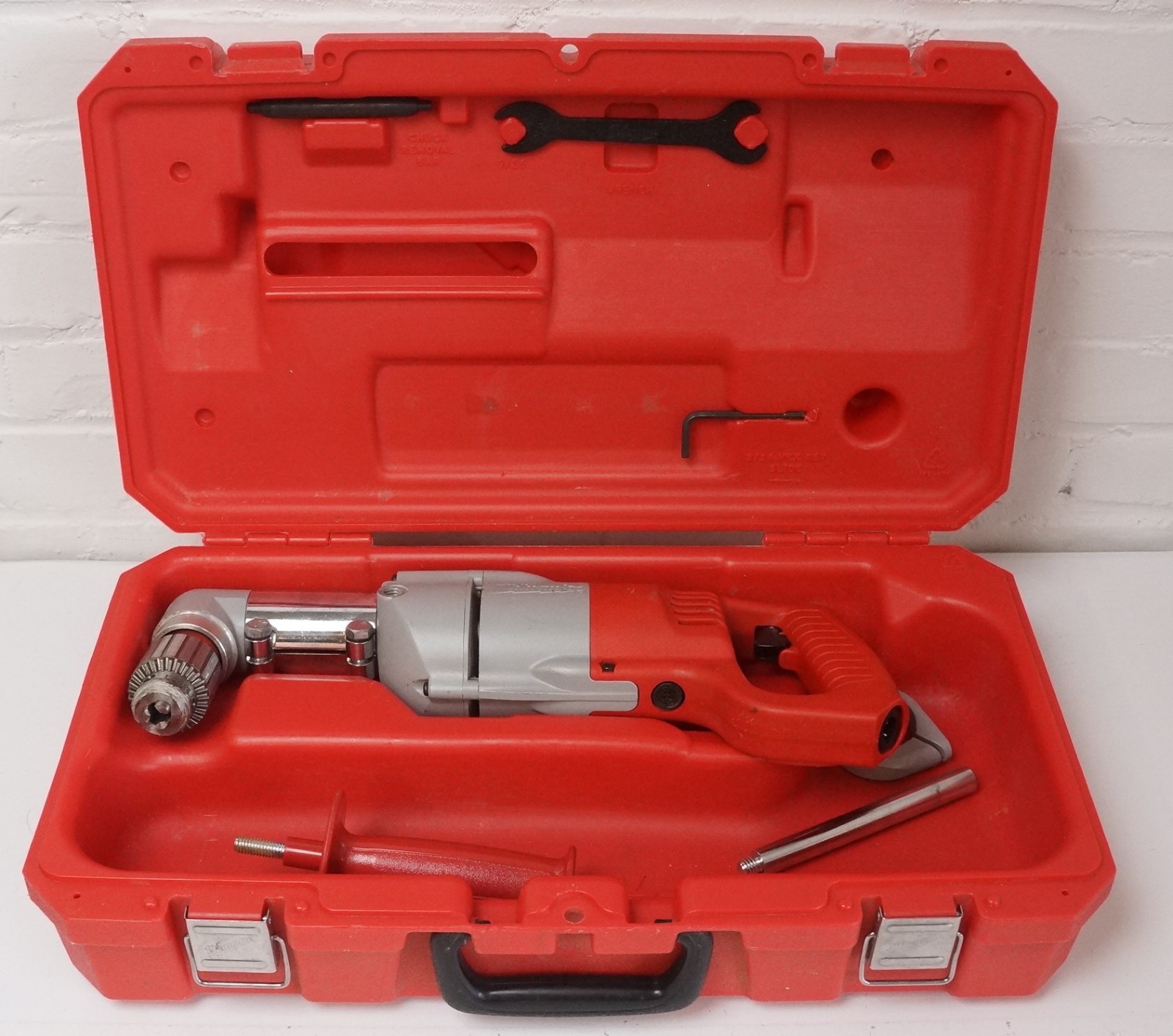 Milwaukee 1107-1 1/2″ Right Angle Drill 2-Speed w/ Case & Accessories Untested
