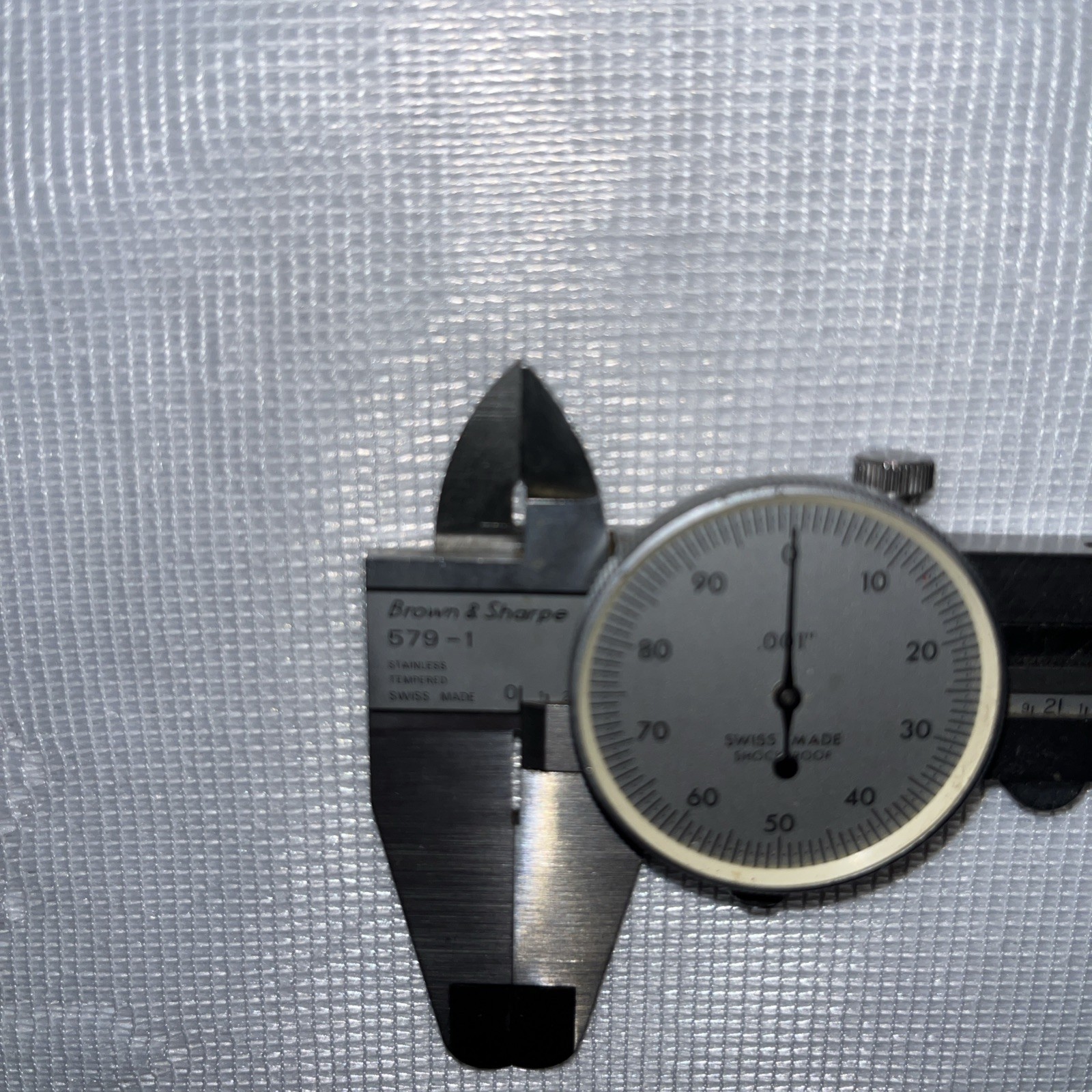TESA Brown & Sharpe Dial Caliper Model 579-1 Made In Switzerland Missing Crystal