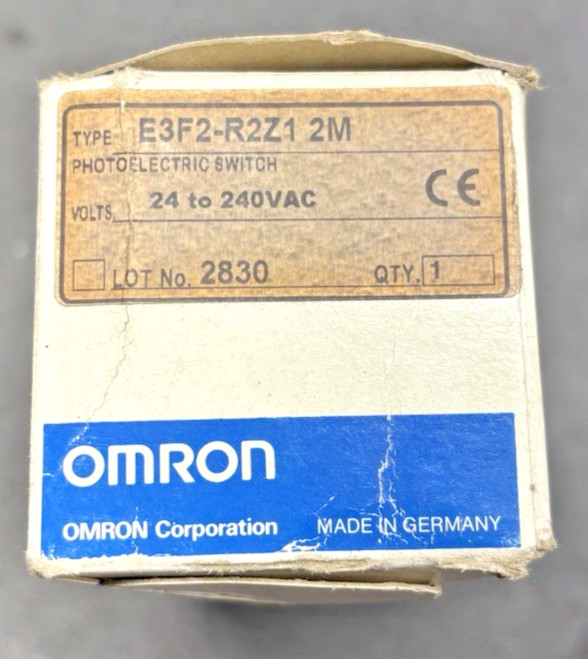 OMRON E3F2-R2Z1 2M RETRO-REFLECTIVE PHOTOELECTRIC SWITCH SENSOR 24 to 240 VAC⚡FS