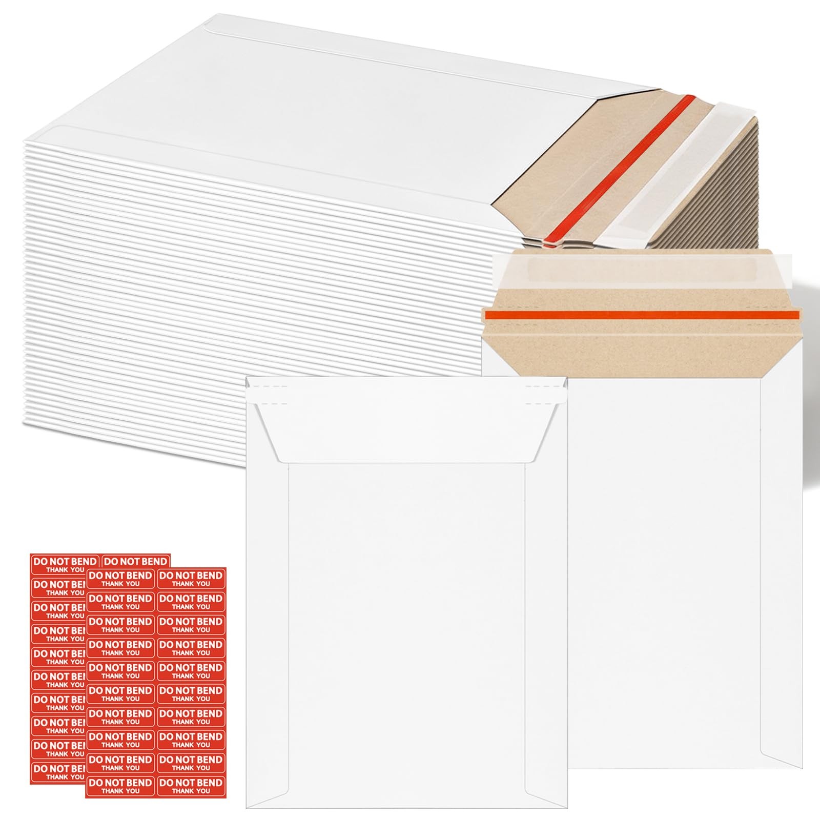 9.25×11.75 Inch Self Seal Mailers, Protective Flat Cardboard for Documents