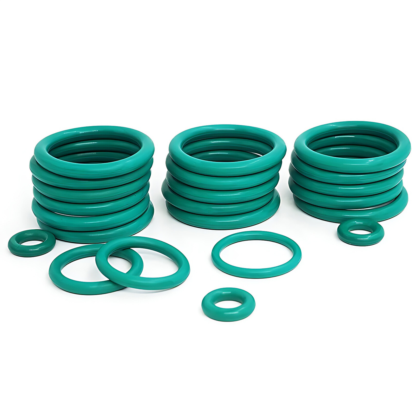 6mm Cross Section O-Rings FKM Fluorine Rubber 28mm – 450mm OD Gasket Seals Green