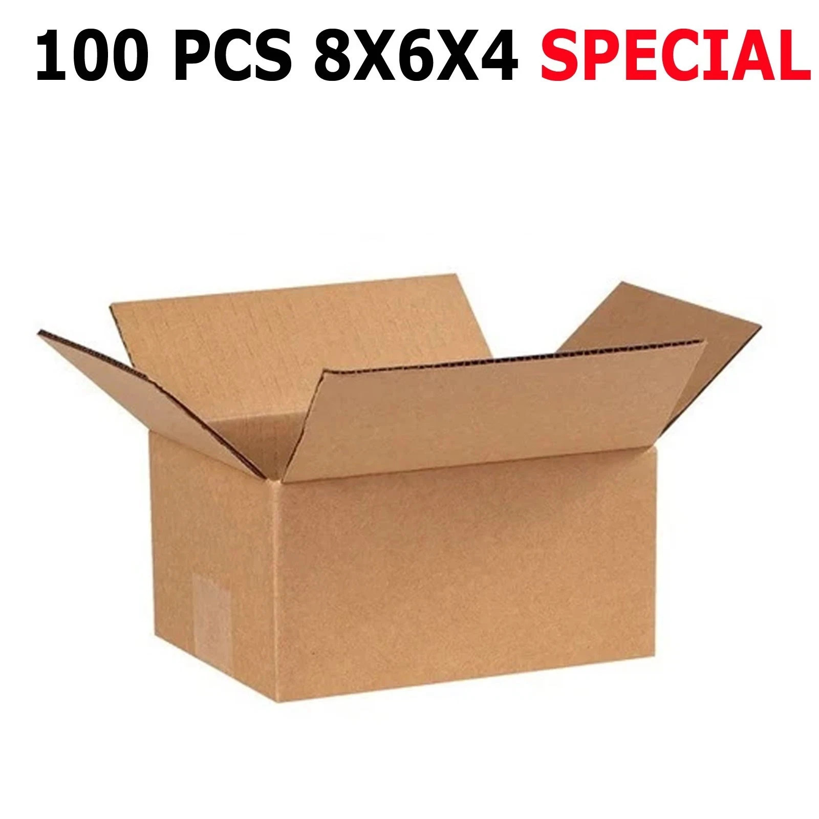 100 8x6x4 Cardboard Paper Boxes Mailing Packing Shipping Box Corrugated…