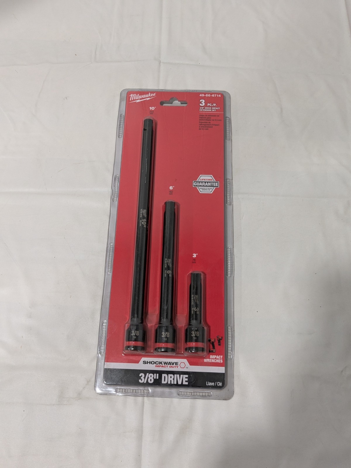 Milwaukee Tool 3 Pc. SHOCKWAVE Impact Duty 3/8″ Drive Extension Set 49-66-6714