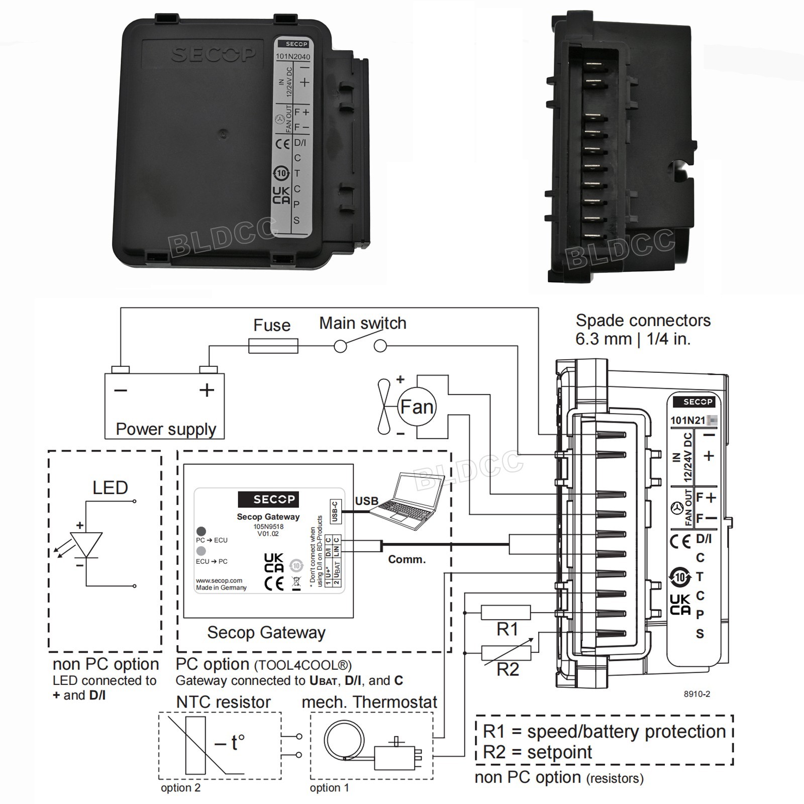 12-24V 101N2040 Drive Controller for Secop Car Refrigerator BD1.4F DC Compressor