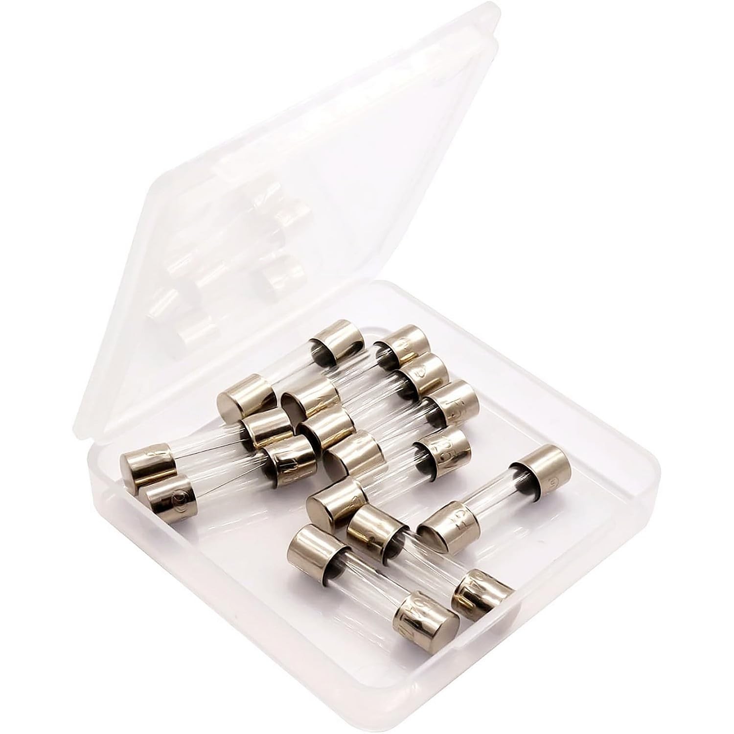 SIXQJZML 10 Pack F5AL Fast-Blow Fuse 5A Max 5 amp 125V Glass Fuses 0.2 x