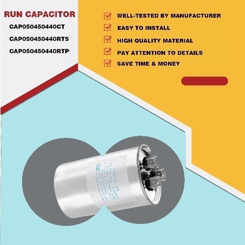 CAP050450440CT CAP050450440RTS CAP050450440RTP 45+5 MFD 370 440V AC Round Dual