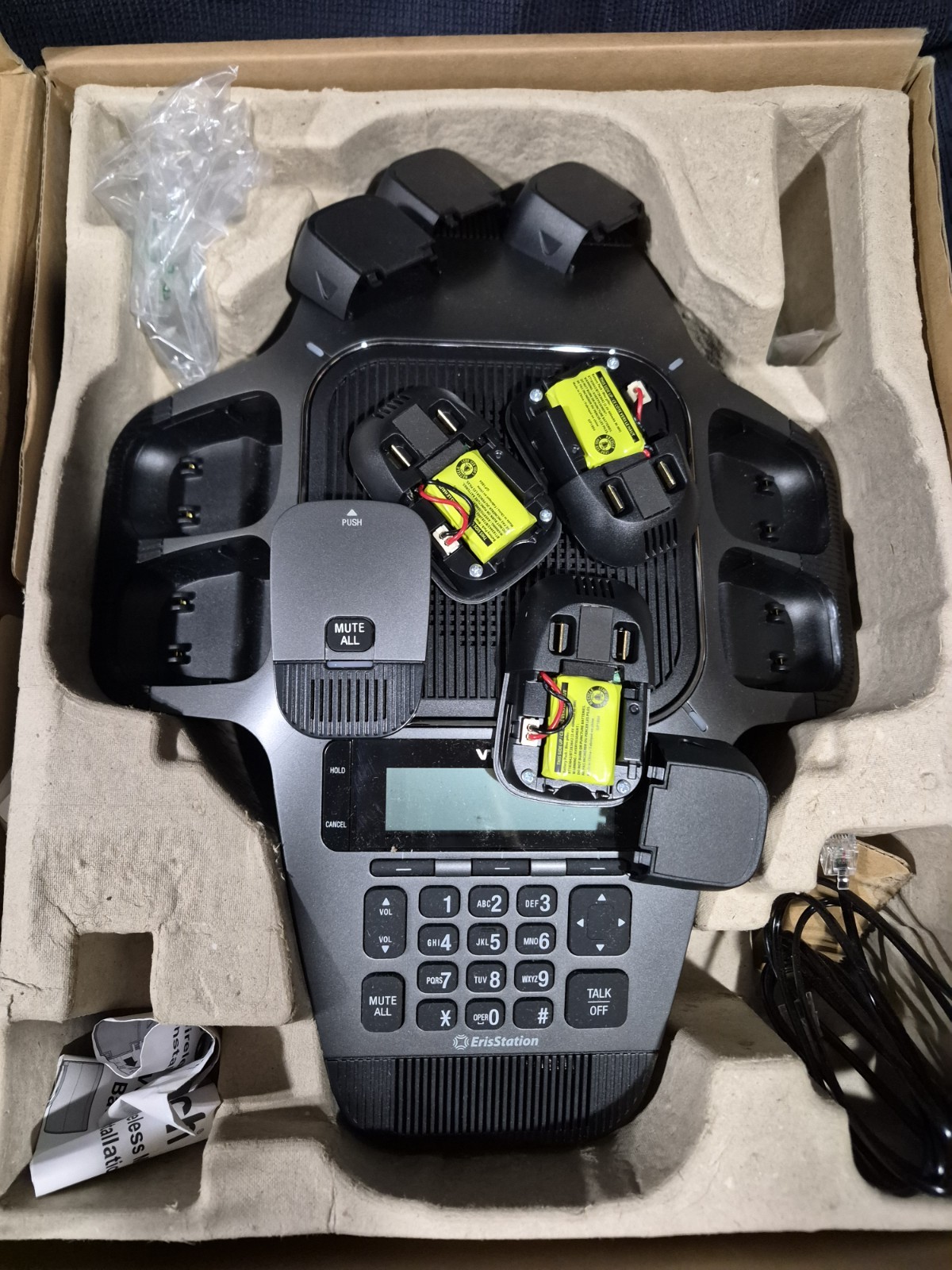 VTech ErisStation VCS754 SIP Audio Conferencing Phone w/ 4 Wireless Mics