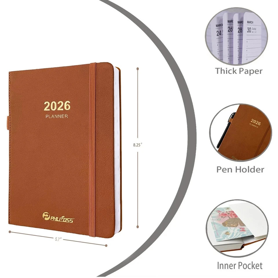 2026 Daily Planner/Calendar, One Page Per Day, Daily Monthly Agenda Planner w…