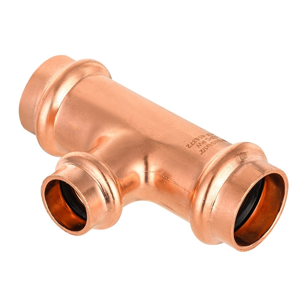 5 PCS EFIELD 3/4″ X 3/4″ X 1/2″ Copper Press Fit Tee Copper Fittings, Lead Free