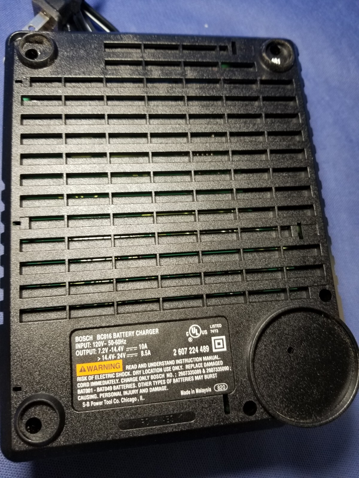 NEW BOSCH BC016 BATTERY CHARGER 15MIN 10AMP 7.2V-14.4V AL 15 FC 2398