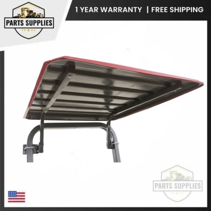 37″x45″ Medium Red SunGuard Canopy with Off/On Strut for Massey Ferguson Tractor