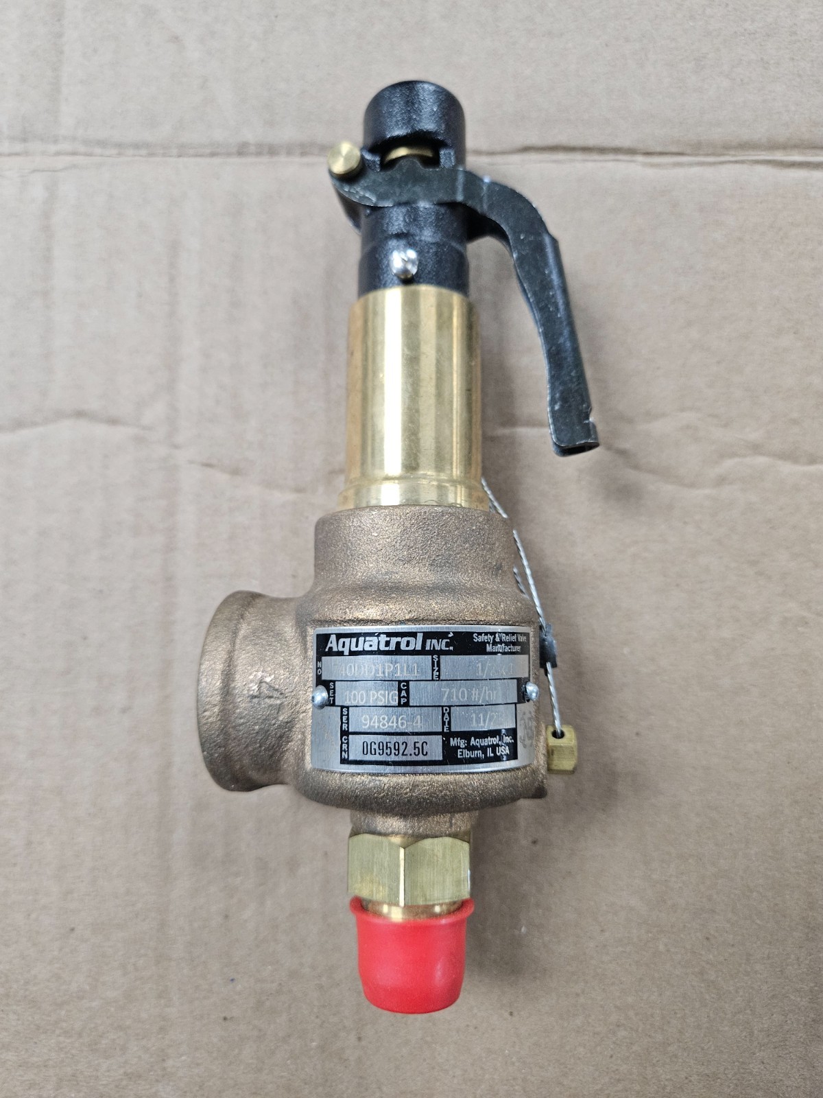 Aquatrol Safety Valve 740DD1P1L1 100psi 1/2″ x 1″
