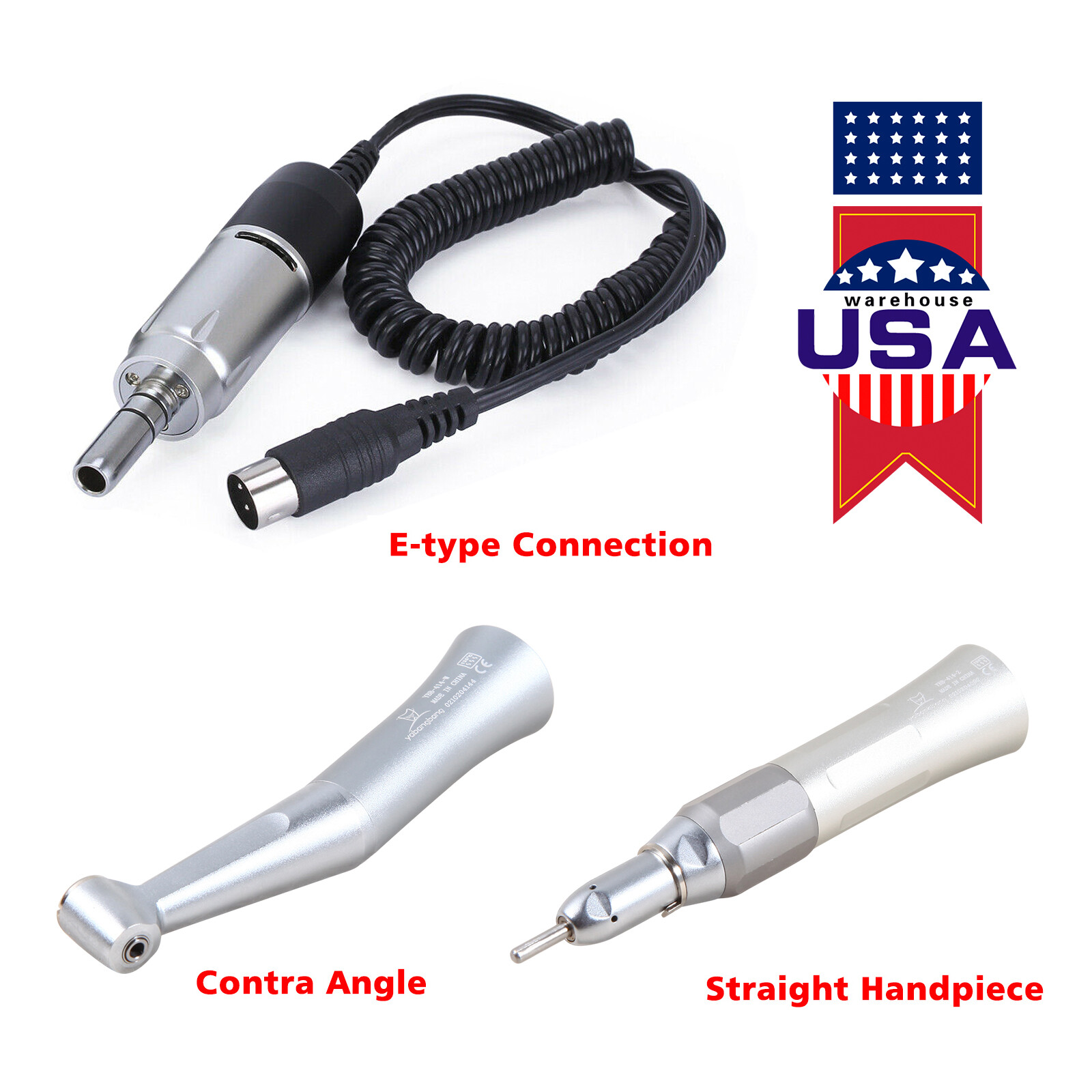 Dental Lab MARATHON E-Type Electric Motor /Contra Angle Straight Handpiece OCA