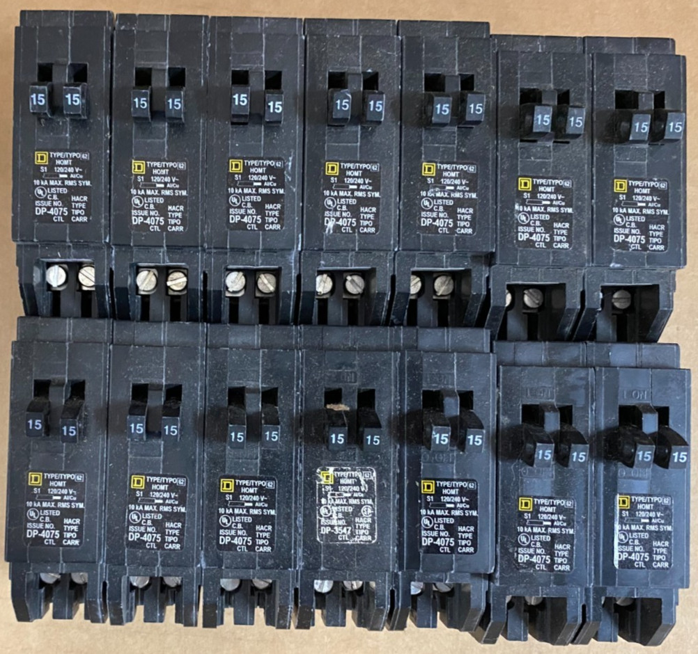 LOT of 14 Square D HOMT1515 Tandem Circuit Breaker