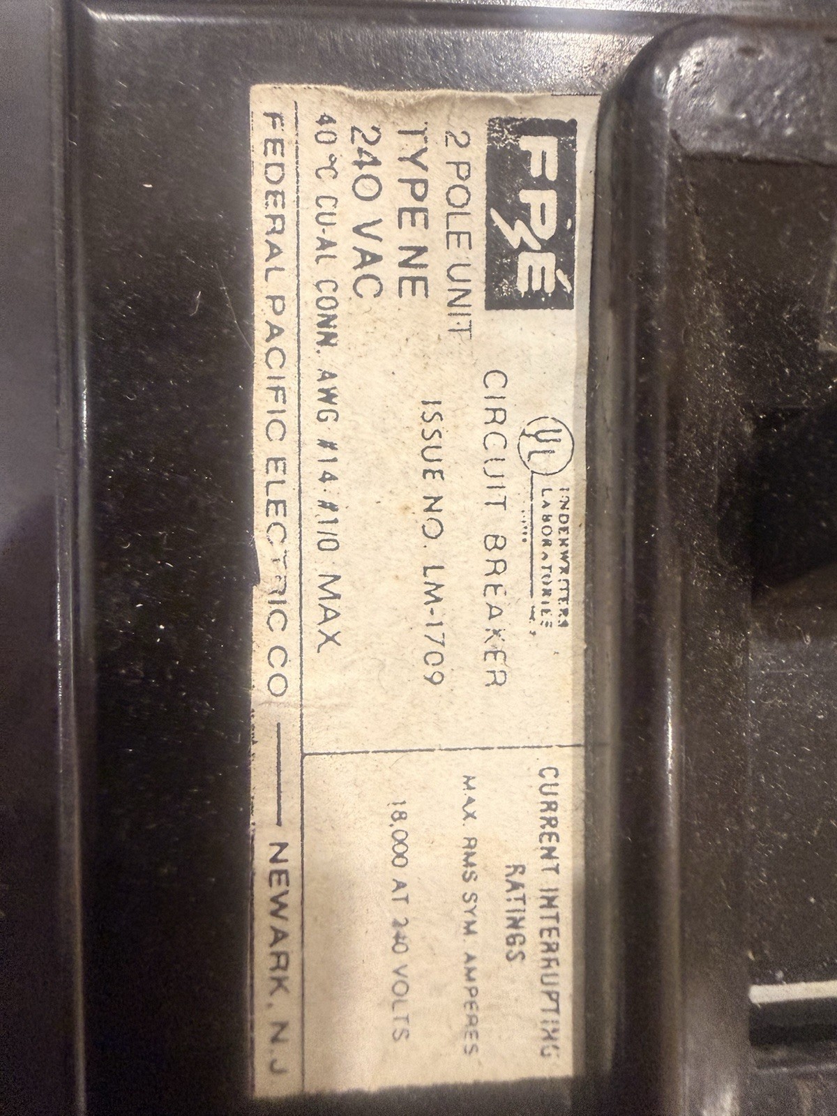 FEDERAL PACIFIC ELECTRIC NEF425100 / NEF425100 (USED) 100 AMP