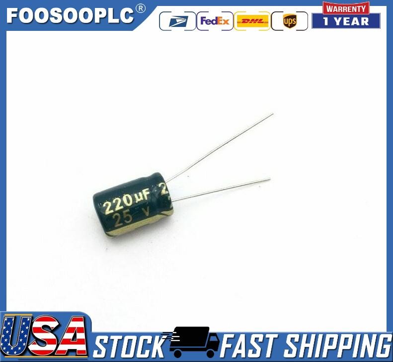 10 pcs 220uf 25v 105c radial electrolytic capacitors USA SHIPPING/SOLD