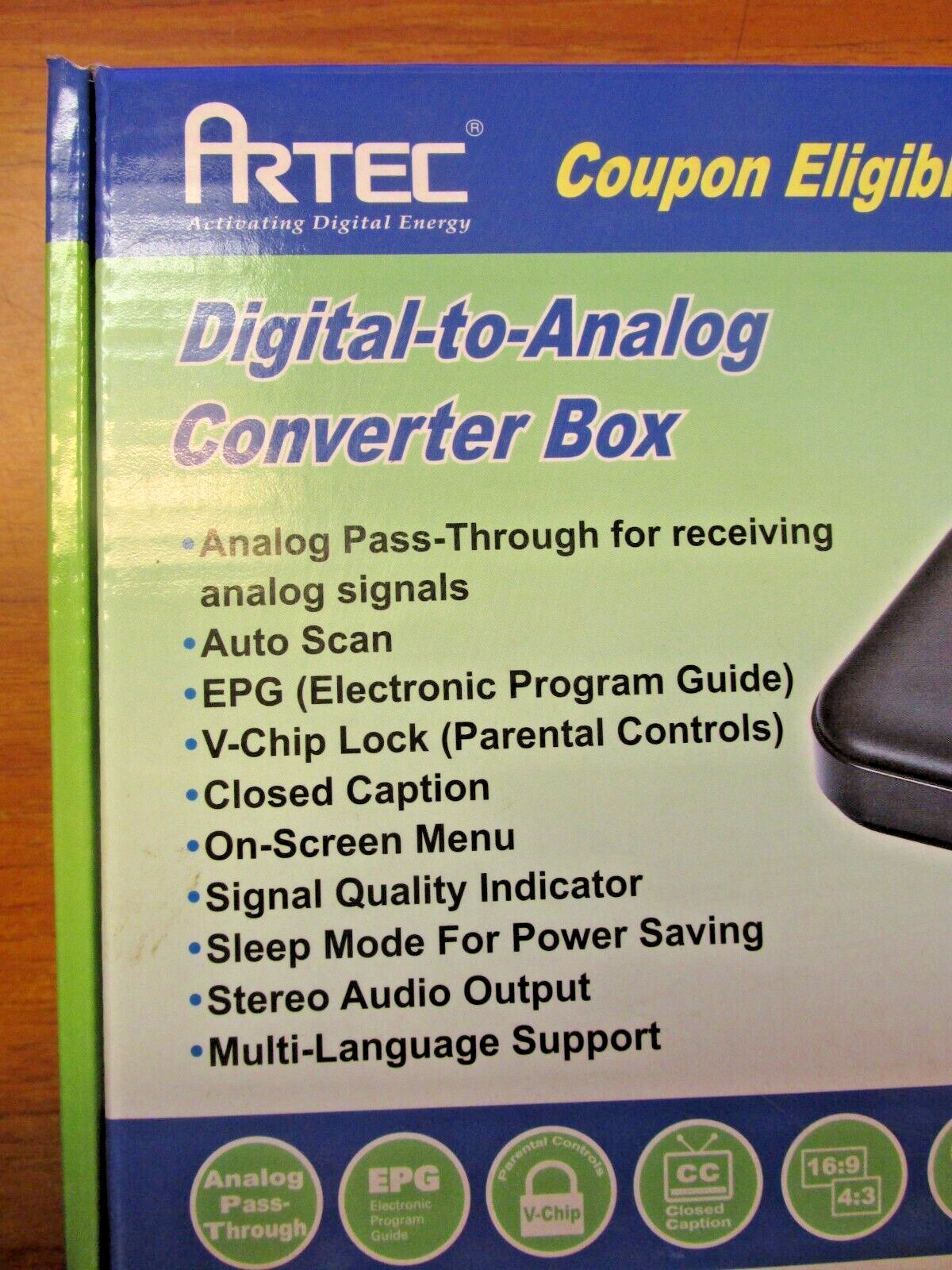 NIB. ARTEC TV CONVERTER BOX CAT# T3AP-LL .. UV-24