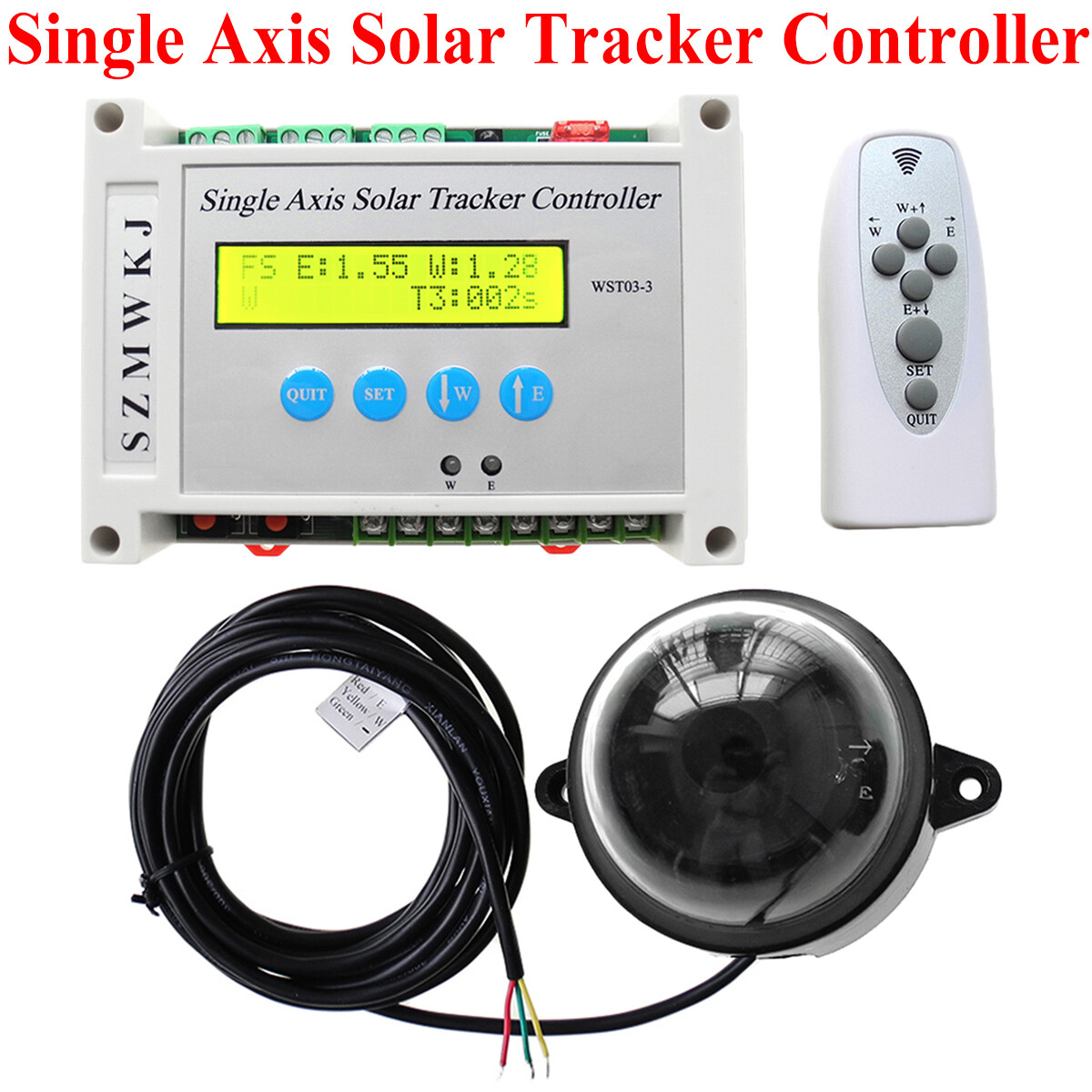 US 6000N Electronic Single Axis Solar Tracking Controller W/ Linear Actuator Kit