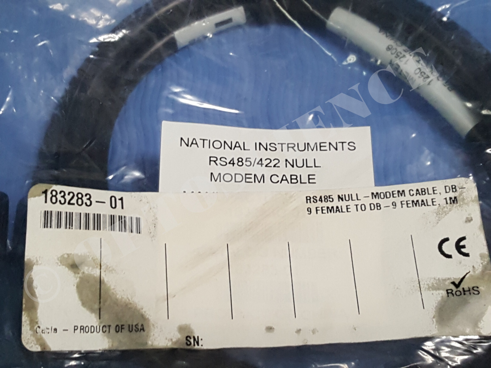 NEW – National Instruments NI RS485 / RS422 Null-Modem Cable, 183283C-01