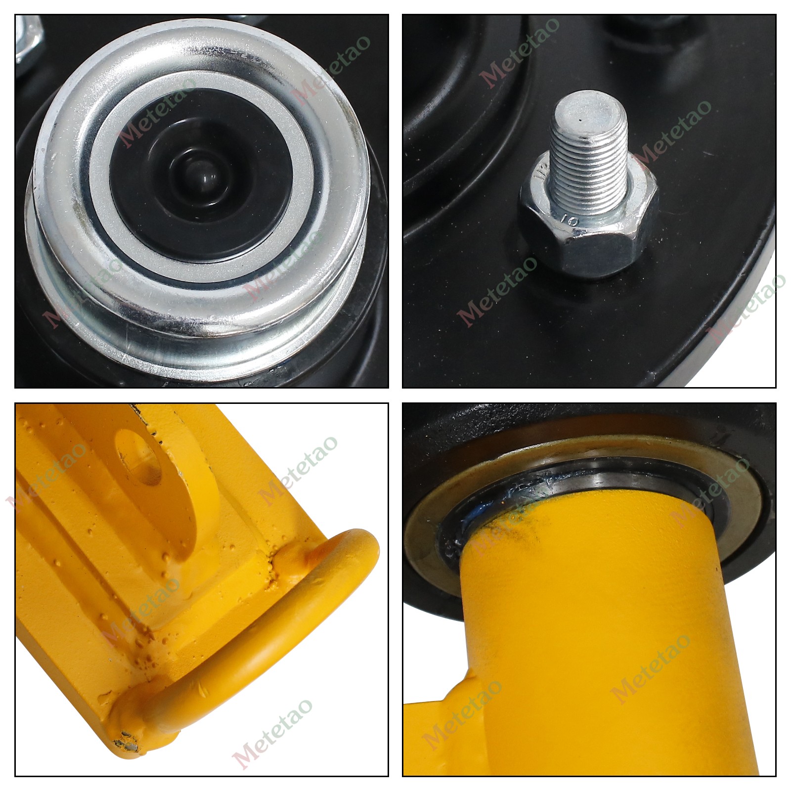 2Pack Shipping Container Wheels 8×6.5 Lug Wheels Kit with Ratchet Strap US