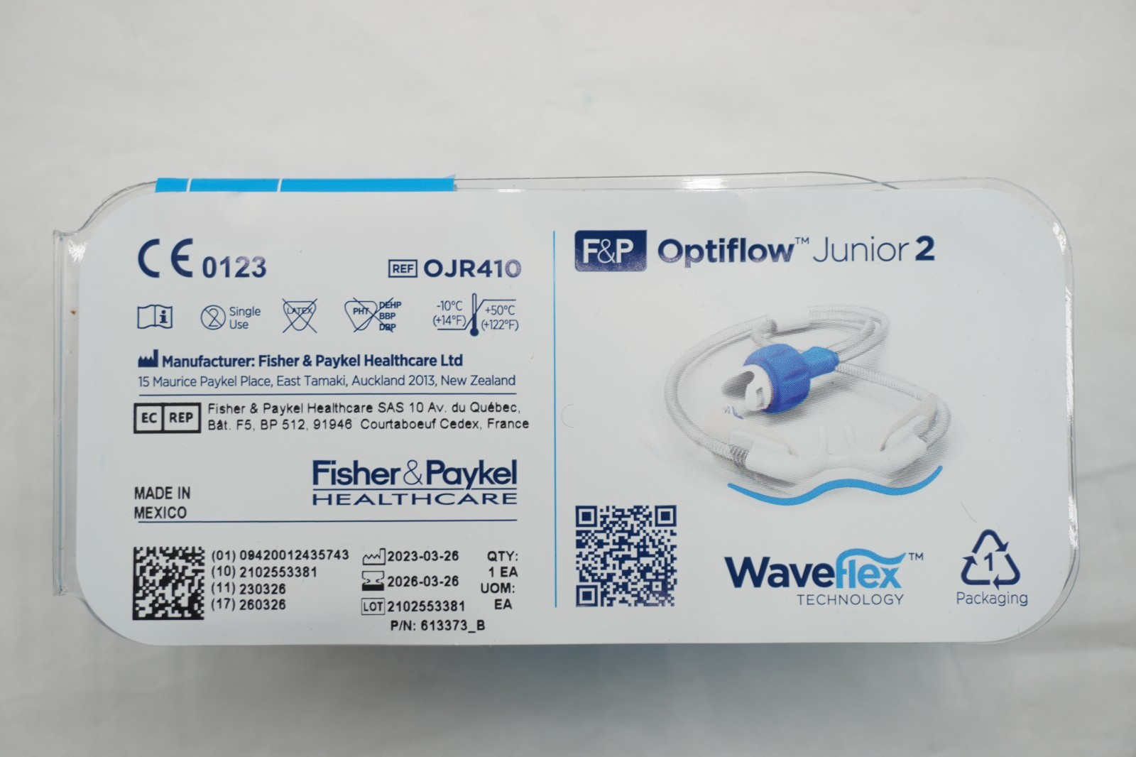 F&P Fisher Paykel Optiflow Jr Junior 2 Nasal Cannula OJR410