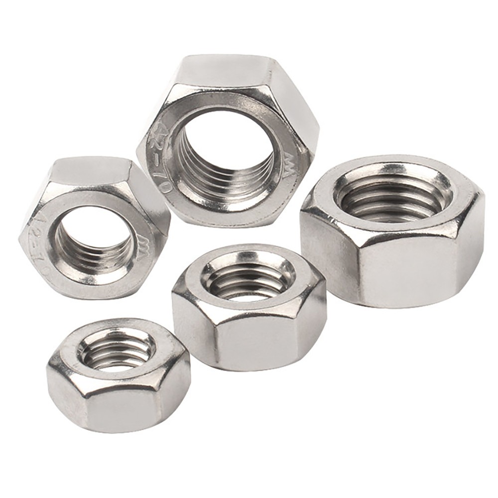 M1.0 M1.2 M1.4 to M64 Hex Full Nuts DIN 934 A2 & A4 Stainless Steel Hexagon Nuts