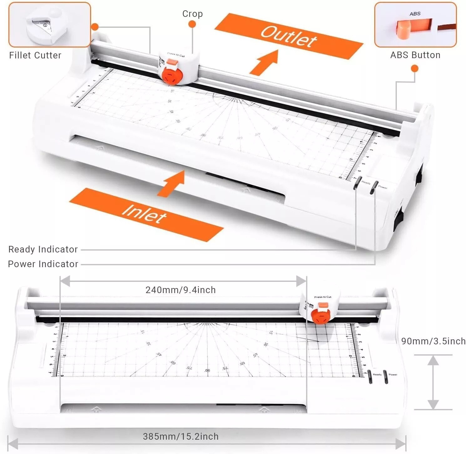 Tacklife MTL02 5-in-1 Hot/Cold Laminator for Home/Office – Laminating Machine