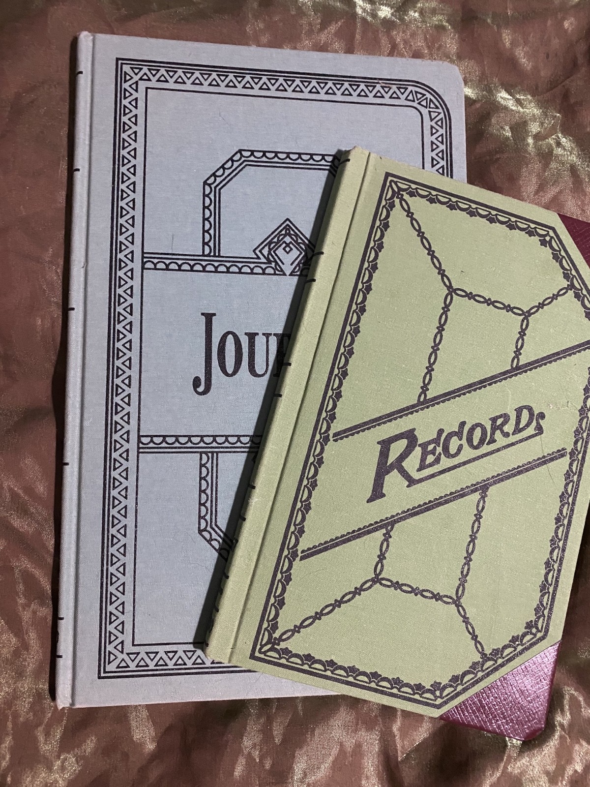 Pair vintage Boorum & Pease Account Books Ledgers