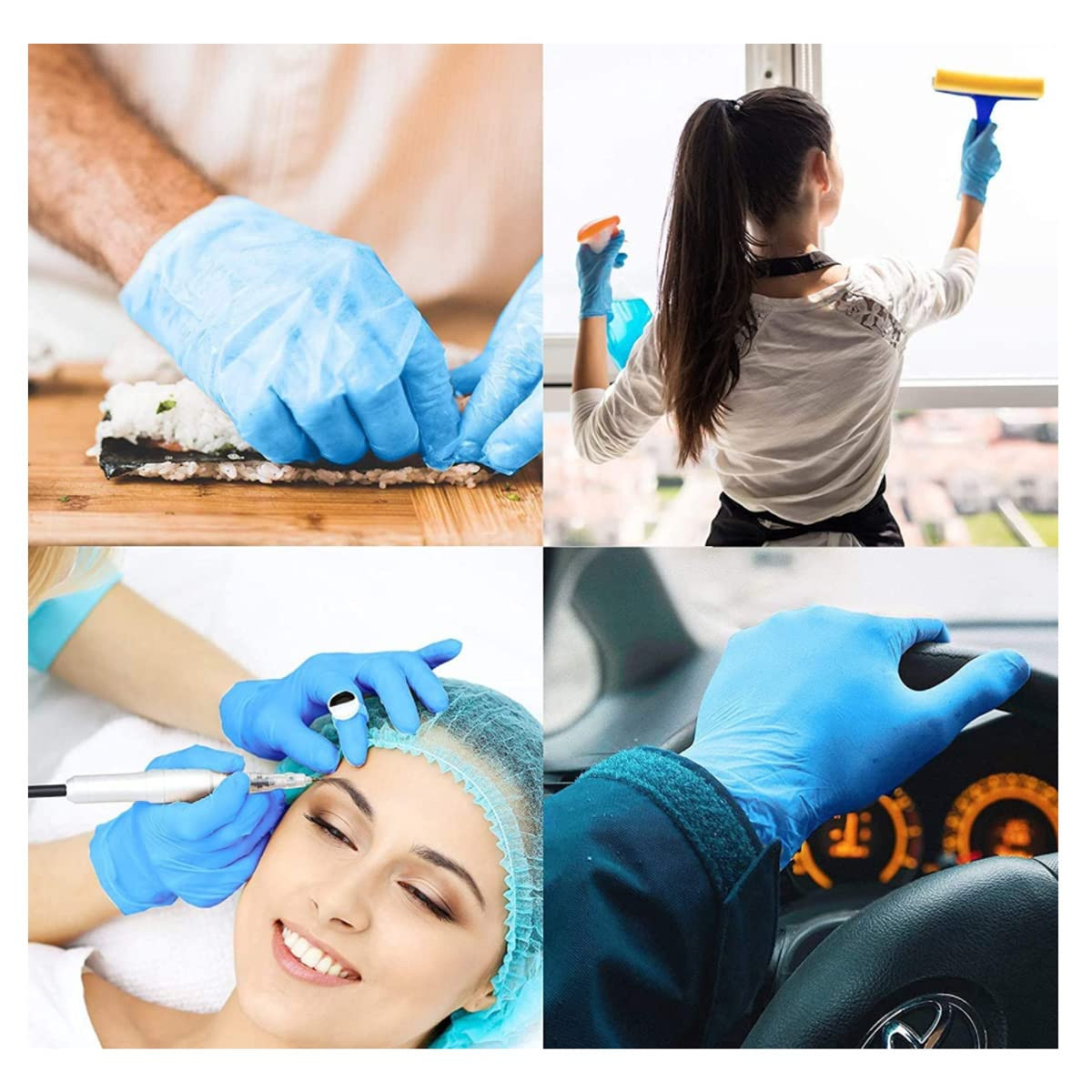 Basic Medical Synmax Vinyl Exam Gloves – Latex-Free & Powder-Free – Large, Bmpf-